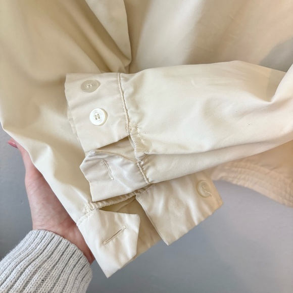 Vintage Sears Men's Cream Jacket with Dragon Patch - Picture 5 of 8